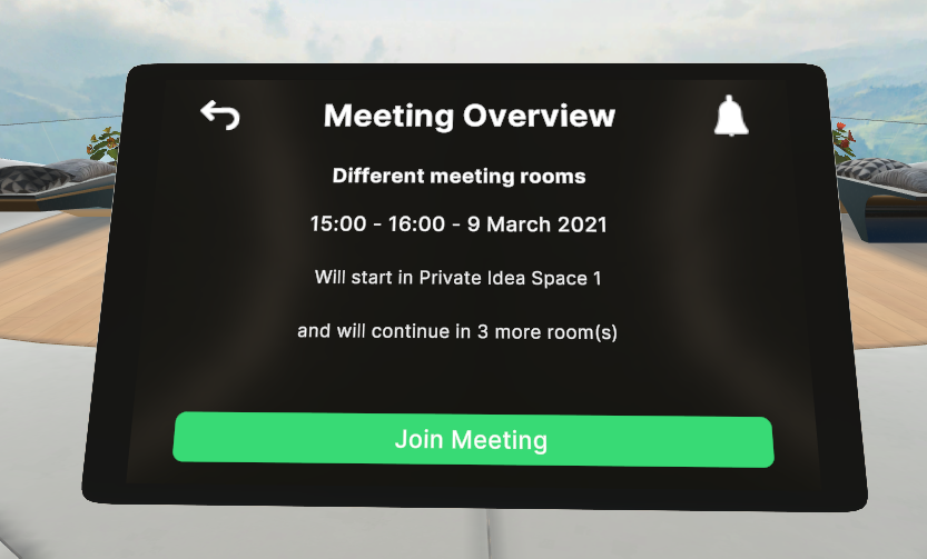 Meeting overview on tablet